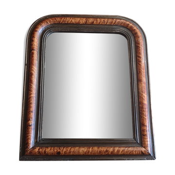 Wood mirror and stucco Louis-Philippe late 19th