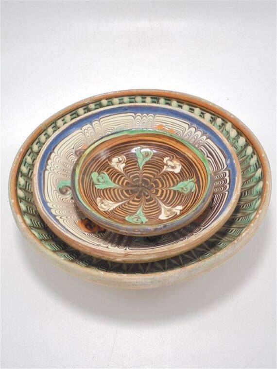 Set of 3 terracotta bowls