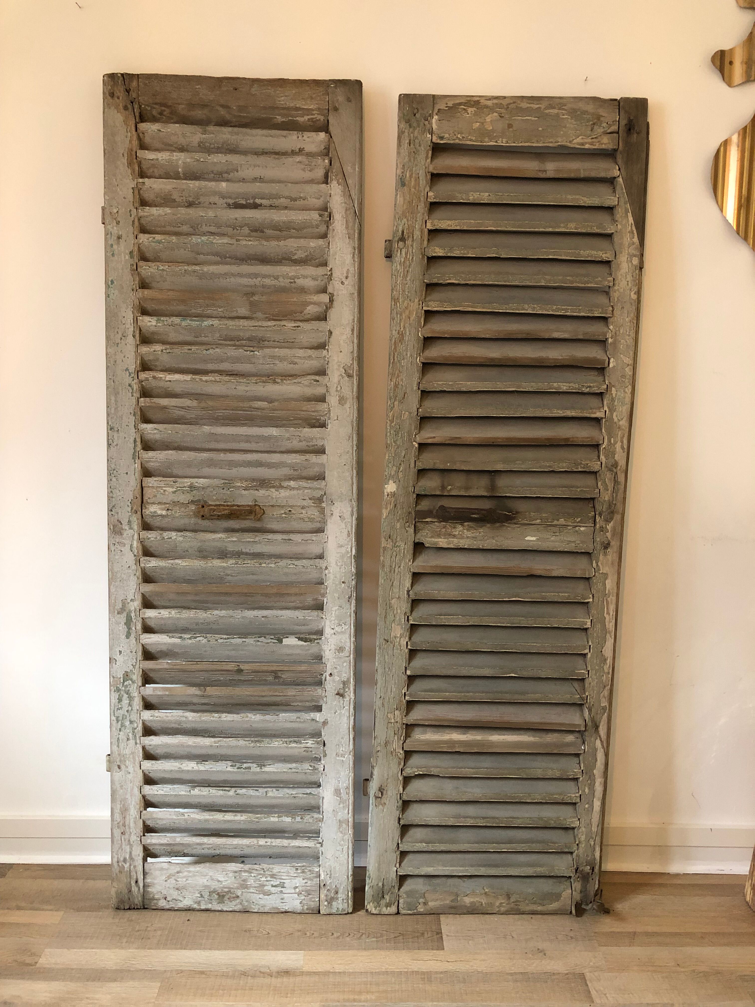 Pair of high louvers