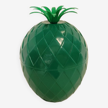 Seau à glaçons vintage "ananas" vert des années 1970
