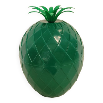 Seau à glaçons vintage "ananas" vert des années 1970