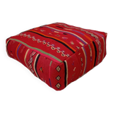 Handmade Berber pouf in wool 60 X 60 X 20 CM