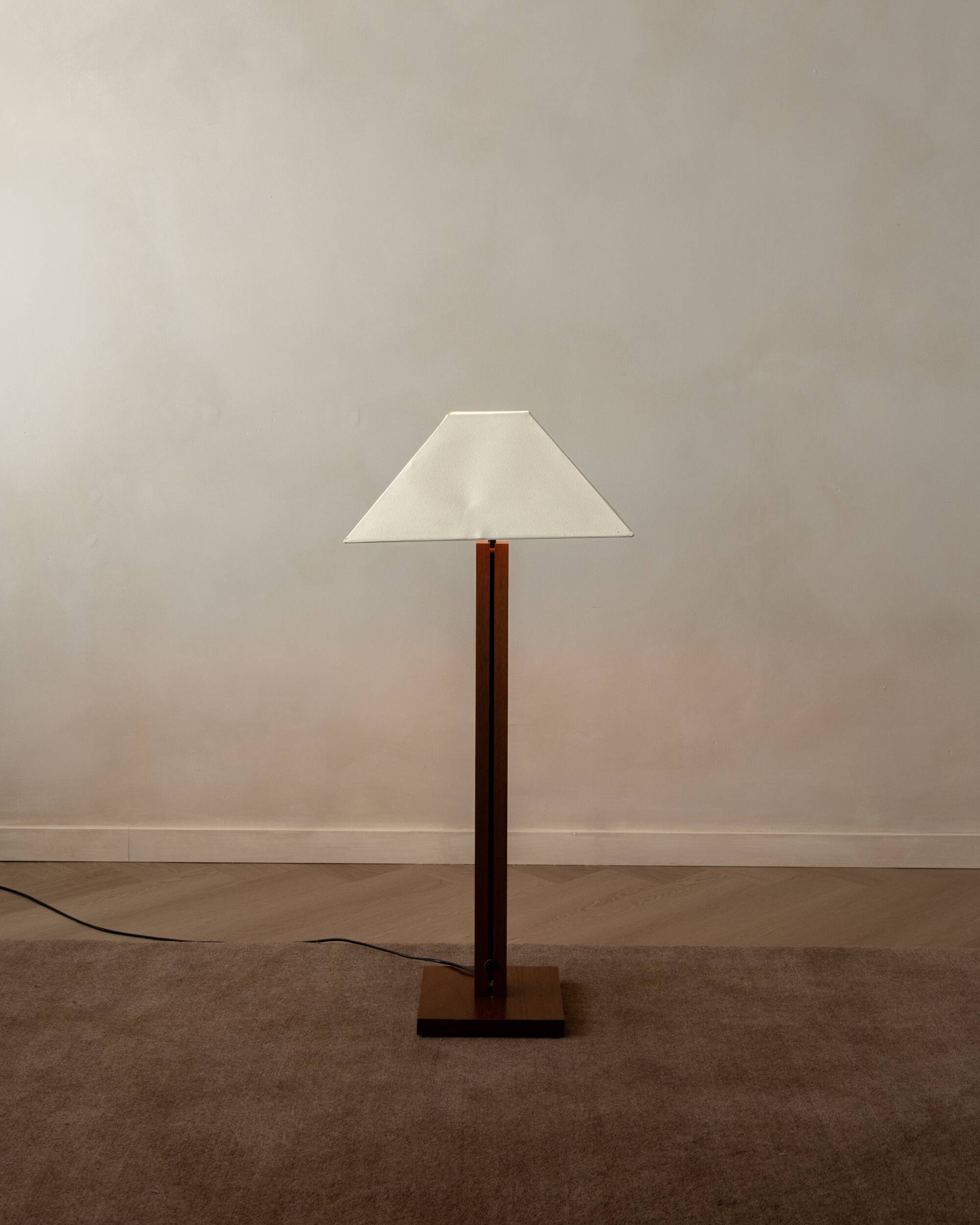 Postmodern Adjustable Wood Floor Lamp by Bellino, 1990s