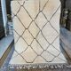 Authentique tapis berbère marocain écru et noir 3*2m