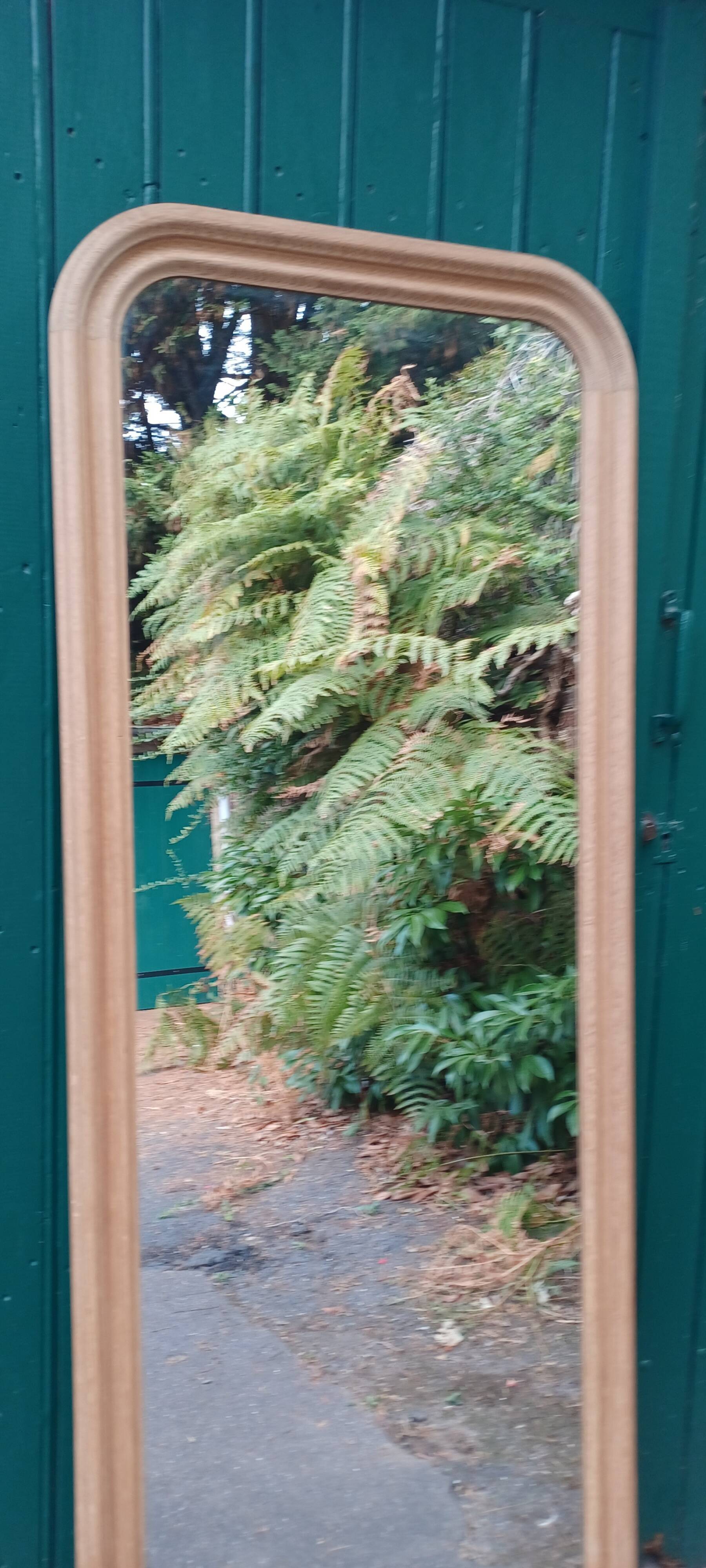 Miroir en chene clair de style louis-philippe