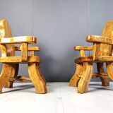 Vintage brutalist armchair, 1960s