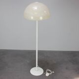 Lampadaire en métal et plastique blanc, Allemagne 1970