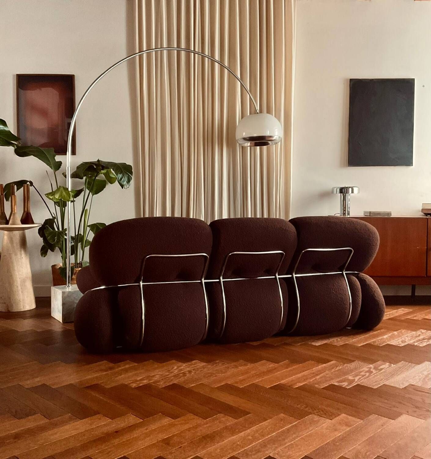 OKAY three-seater sofa by Adriano Piazzesi vintage Italian design 1970s