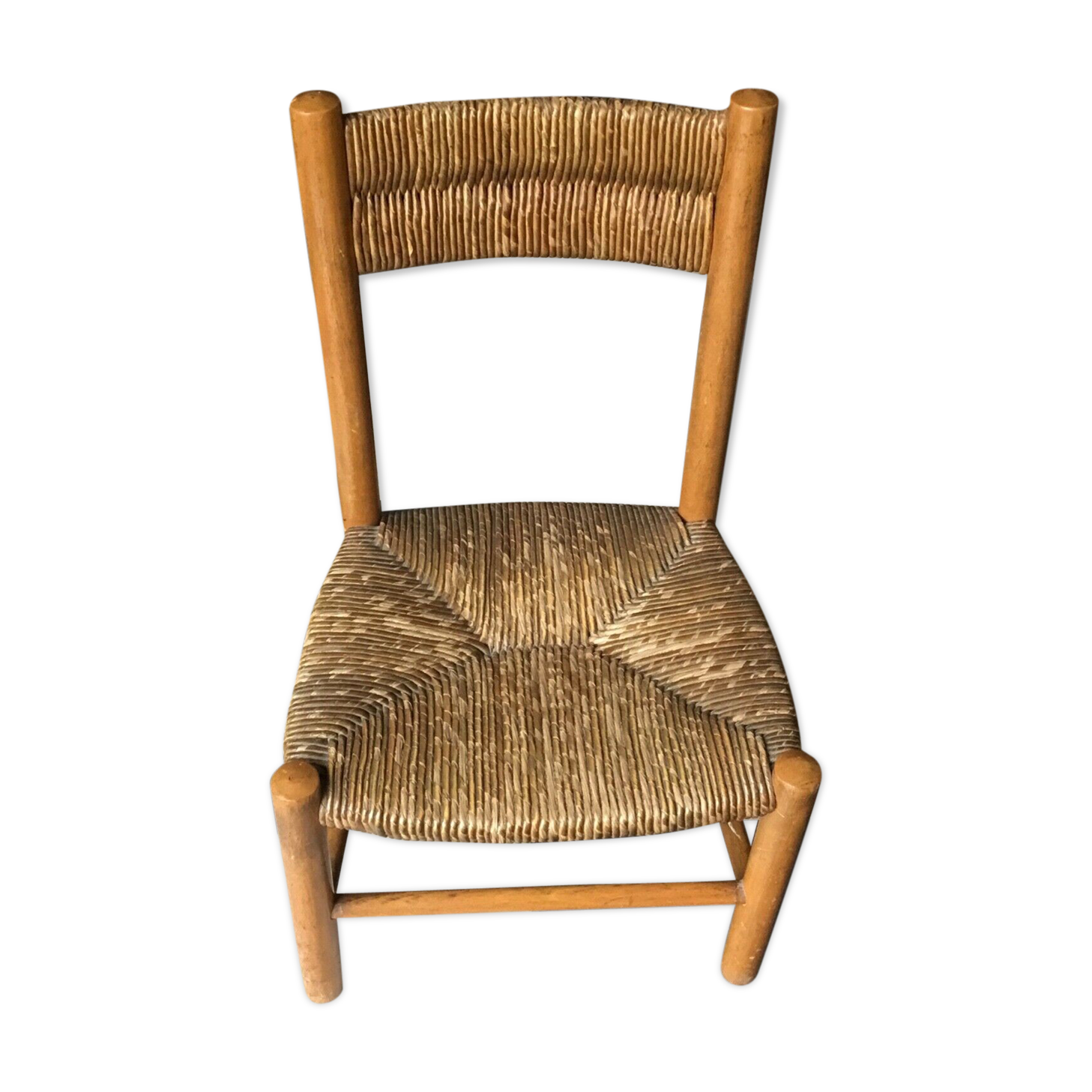Wooden and straw doll chair child chair