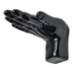 “Main” wall candle holders, black ceramic, France, 1980