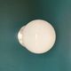 Old globe in opaline vintage wall or ceiling light diameter 20 cm and aluminum base