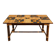 Dining table in stained rattan, bamboo and ceramic - audoux & minet