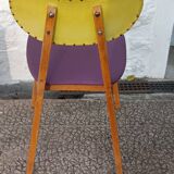 Set of 6 compass leg chairs – colored seats