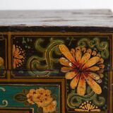 Antique Chinese Dark Colored Trunk with Floral Motifs (c.1900) #2