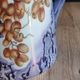 Vintage porcelain pitcher Lusseray France, decorated with grape clusters.