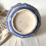 Digoin France barbotine pitcher with marine decor