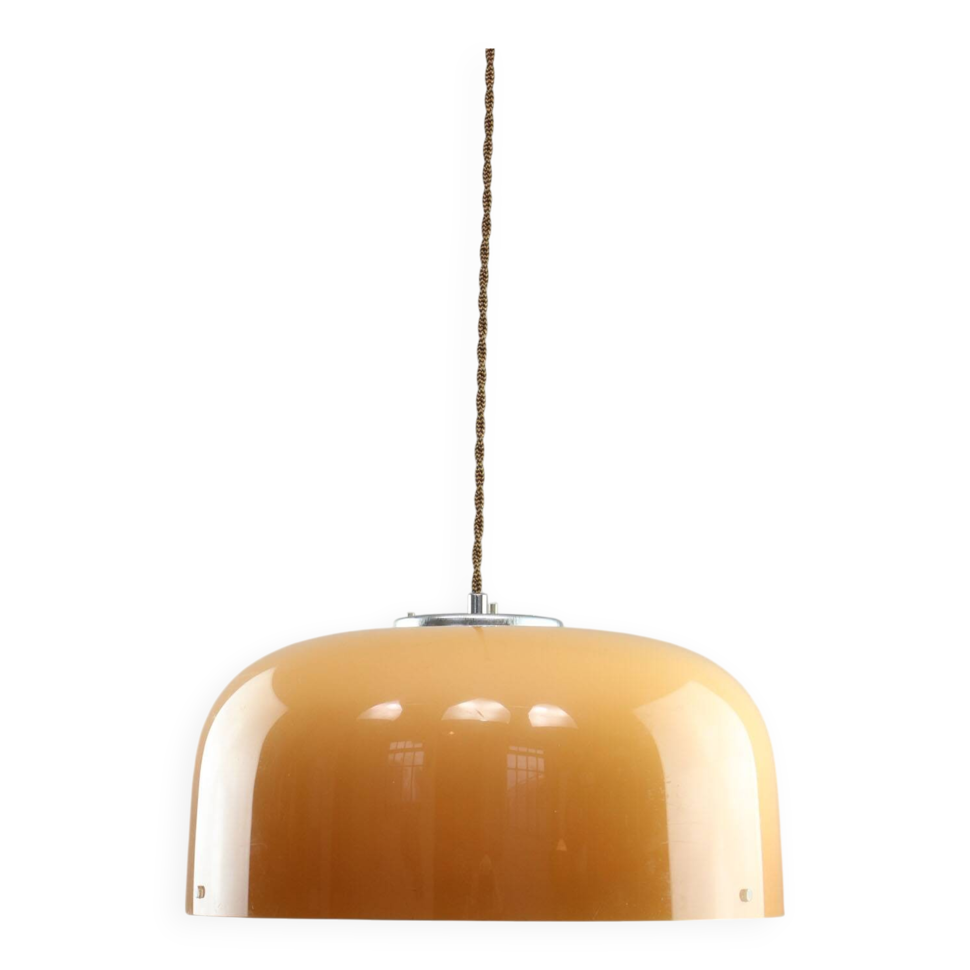 Space Age Brown Pendant Lamp from Guzzini, 1960s