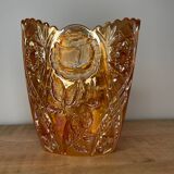 Pair of garden rose vases made of Brockwitz carnival glass, 1915