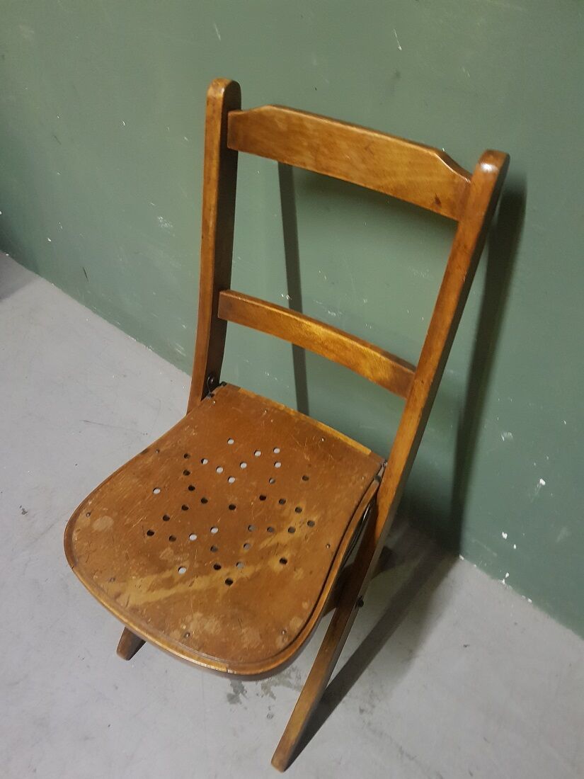 Old Venesta Children's Folding Chair, 1st half 20th Century.