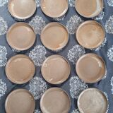 Set of 12 stoneware dinner plates france