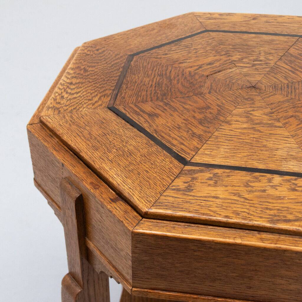 Octagonal Dutch Art Deco side table 1920s