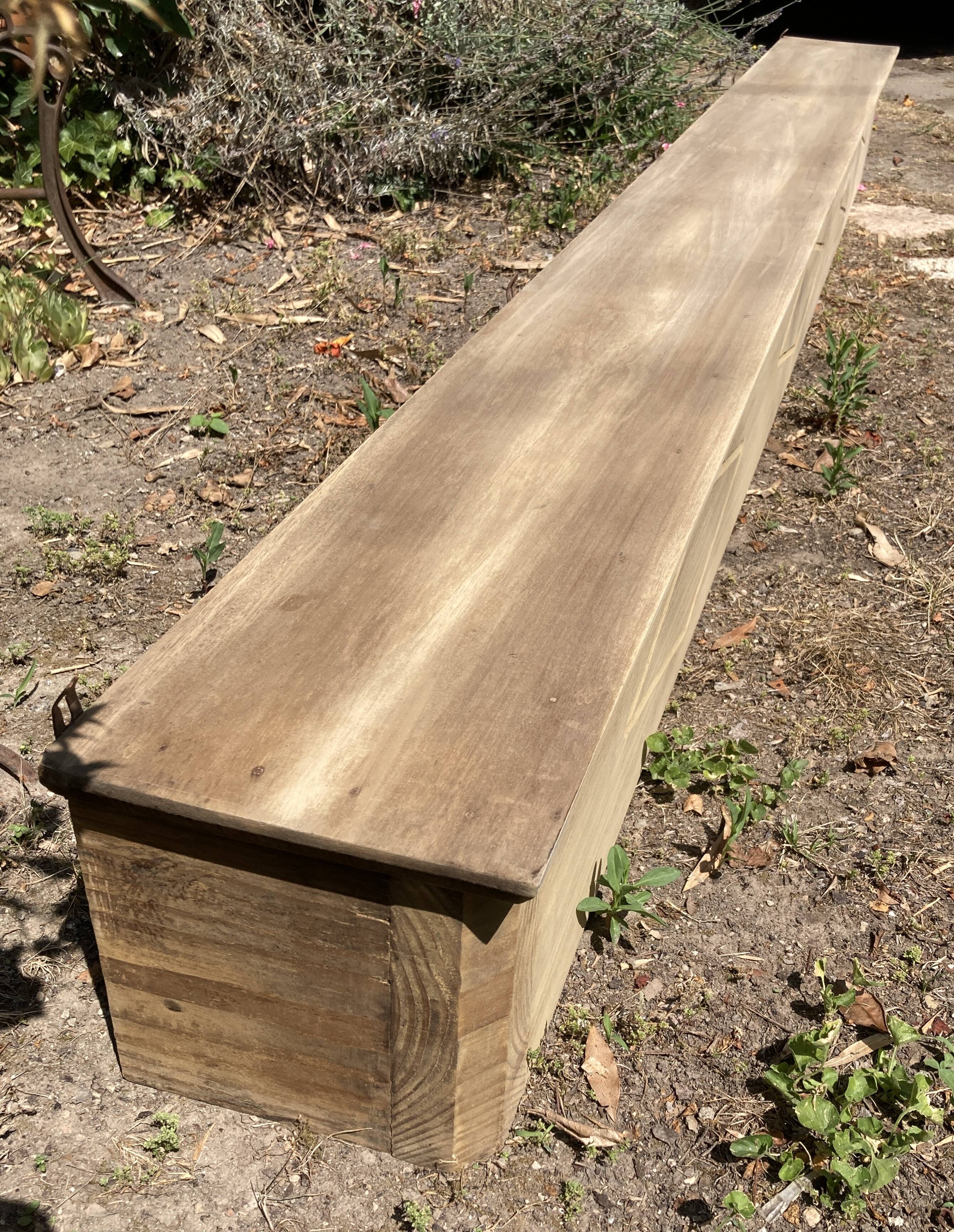 Very large and long shelf - 2m40 - raw wood