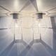 Pair of Limburg Glashütte ceiling lamp flush mount , 1970s