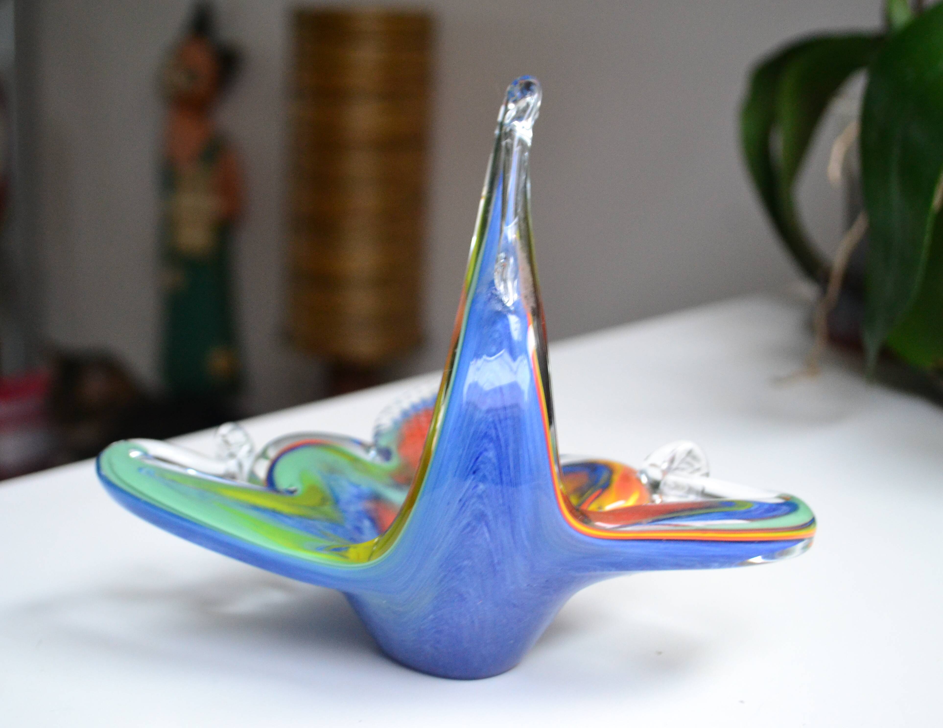 Murano swan pocket emptier