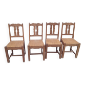 4 oak chairs