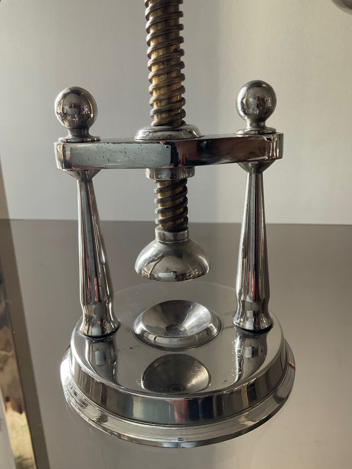 Art Deco nutcracker in chromed metal