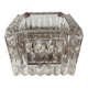 Square thick crystal ashtray from the 70s-80s.
