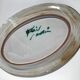 Oval dish Vallauris handmade thistles