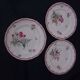 3 plates in opaque porcelain of Lunéville diam 22 cm