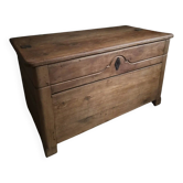 French antique oak blanket chest, storage chest, 18th century