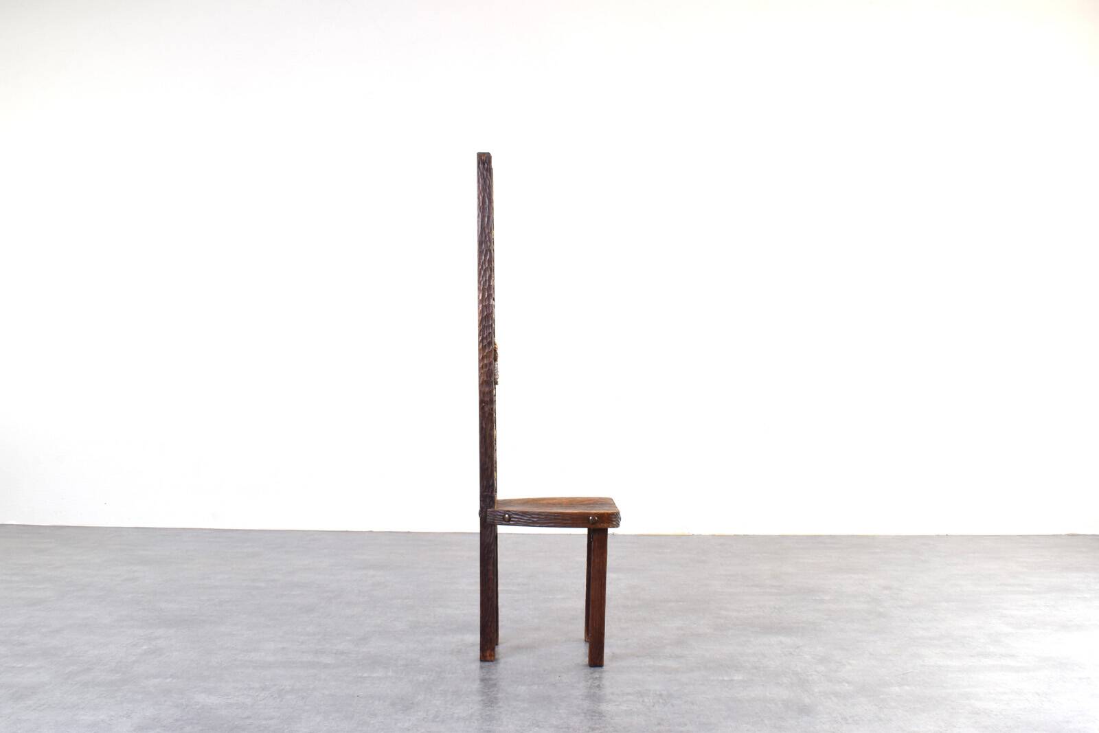 Spanish High Back Chair from Ormecasa with Jesus and Apostles, 1970s.