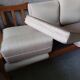 Three-seater canapé from the 1950s in elm.