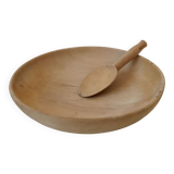 Wooden dish and spoon