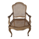 Fauteuil style Régence en bois et cannage