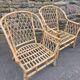 Pair of vintage rattan armchairs