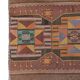 Vintage Turkish kilim, handwoven, 133x261 cm.