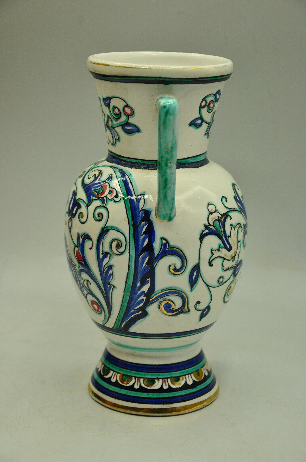 Baroque decoration vase by Maioliche Deruta Italy