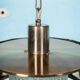 Vintage glass suspension, Danish design, mid-century hanging.