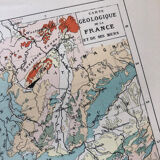 1880 - Geological map of the France
