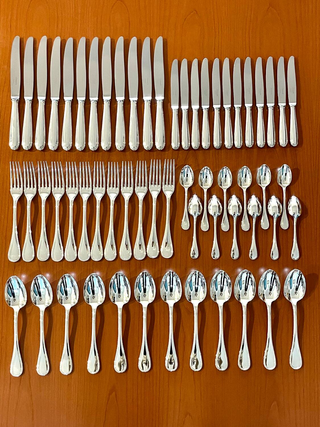 Christofle pearl flatware, 60 pieces, excellent condition