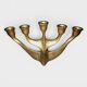 Modernist 5-branch candelabrum in solid brass – Circa 1960/70