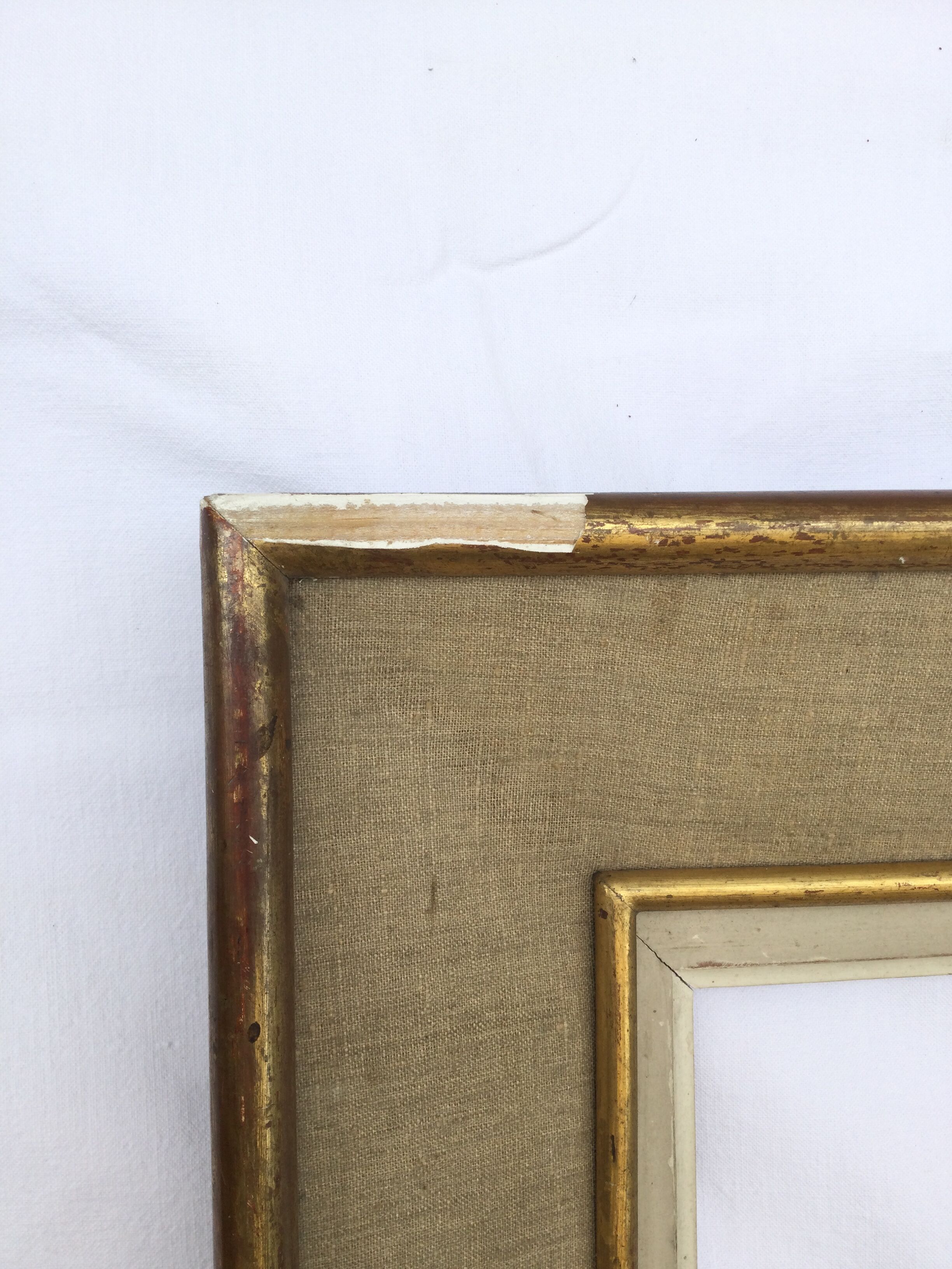 1950s frame in wood, plaster and fabric