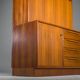 Grande bibliothèque vintage avec bar en teck par Heinrich Riestenpatt, années 1960