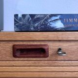 Vintage tambour cabinet - archive in oak