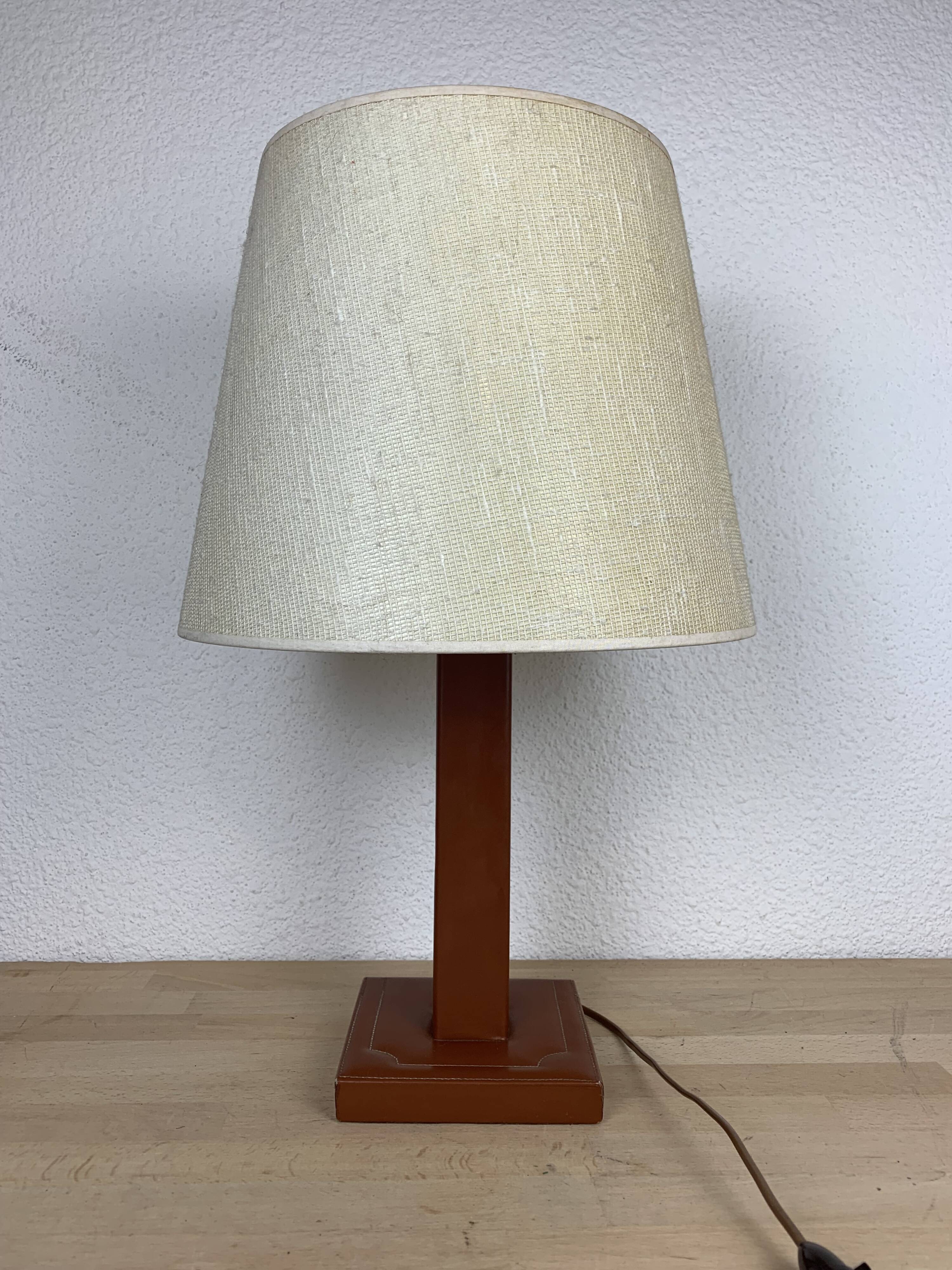 Leather lamp Le Tanneur 1970