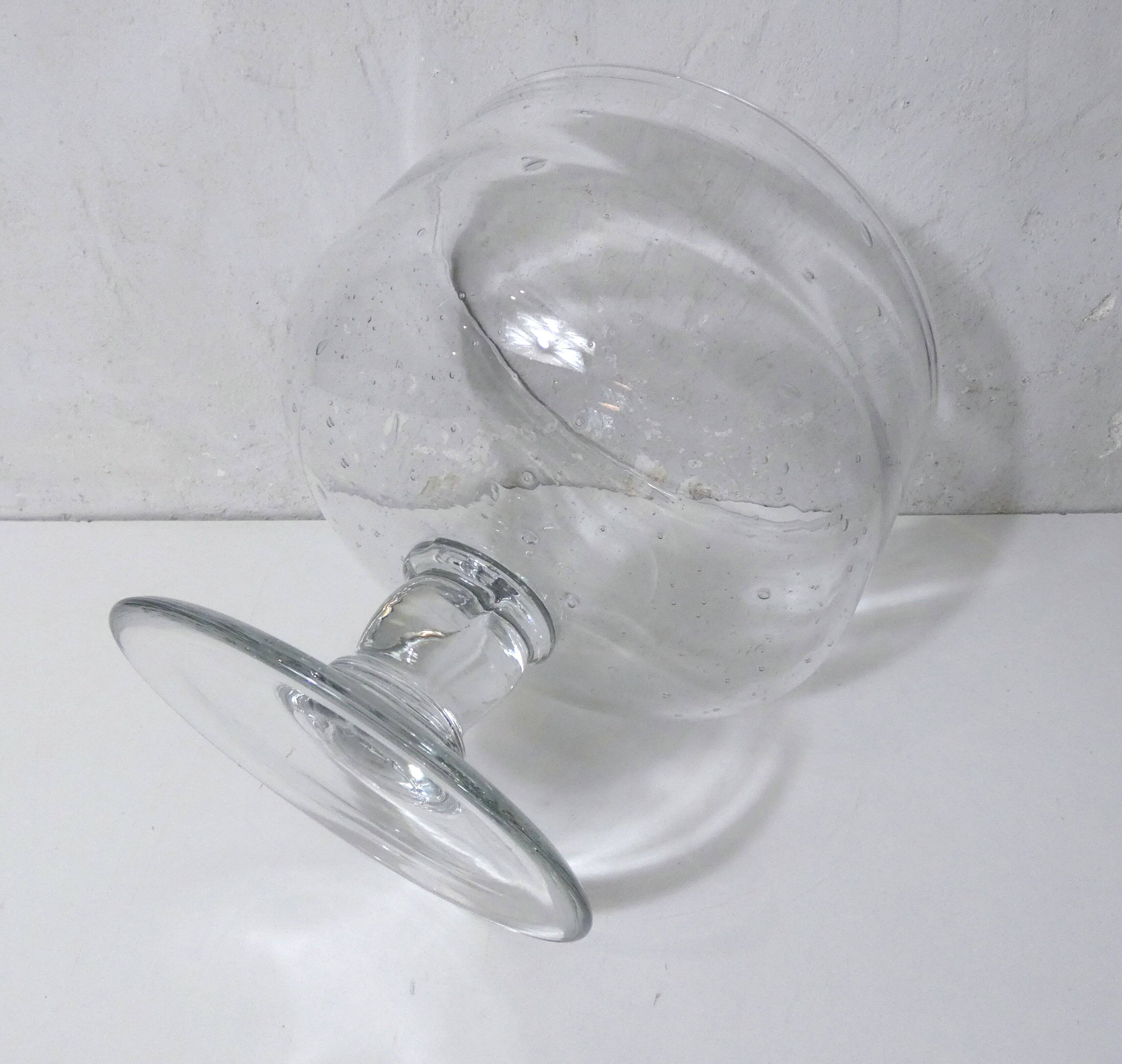 Large bubble glass bowl vintage